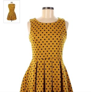 Sans Souci Yellow Polka Dot Swing Dress